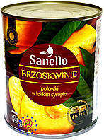 Персик дольный, десертный. Sanello Brzoskwinie 820g Польша (опт3 шт)