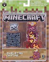 Подвижная фигурка Minecraft Skeleton on Fire