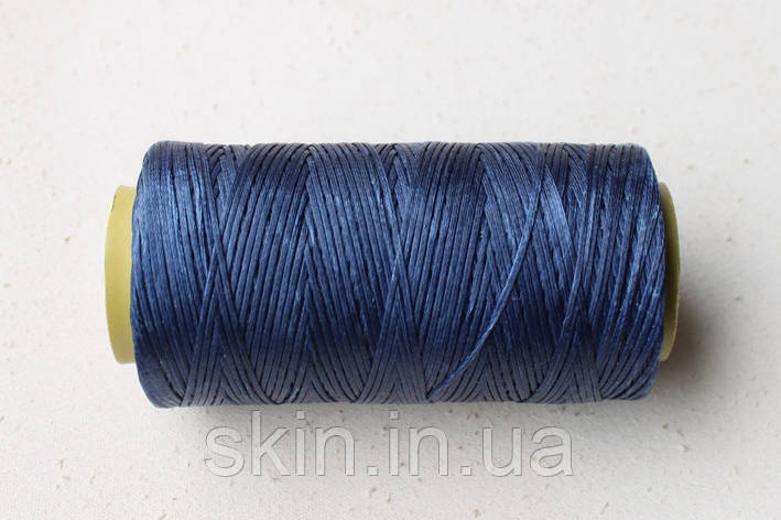 Нитка вощена, плоска, синього кольору, товщина - 1 мм, 130 метрів, артикул СК 5186, фото 2