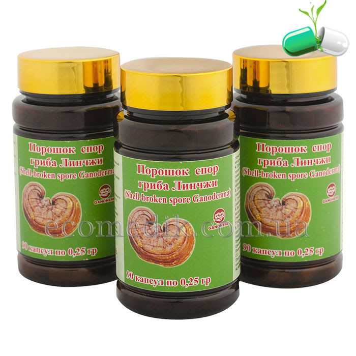 Капсулы Линчжи чистая ганодерма ganoderma lucidum от ведущего производителя ТМ GANOHERB - 90 капсул - фото 2 - id-p896084153