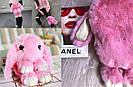 🐰 Сумка-Рюкзак 🐰 рожевий хутряний💕 Кролик "Rex Fendi" (зайчик, зайчик) як іграшка, фото 5