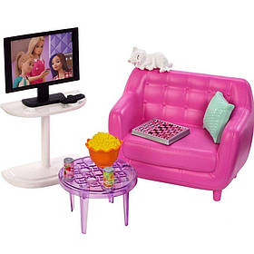 Меблі для ляльок Барбі Вітальня з аксесуарами FXG36