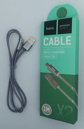 Плетений кабель Micro USB Hoco X2 Tarnish, фото 2