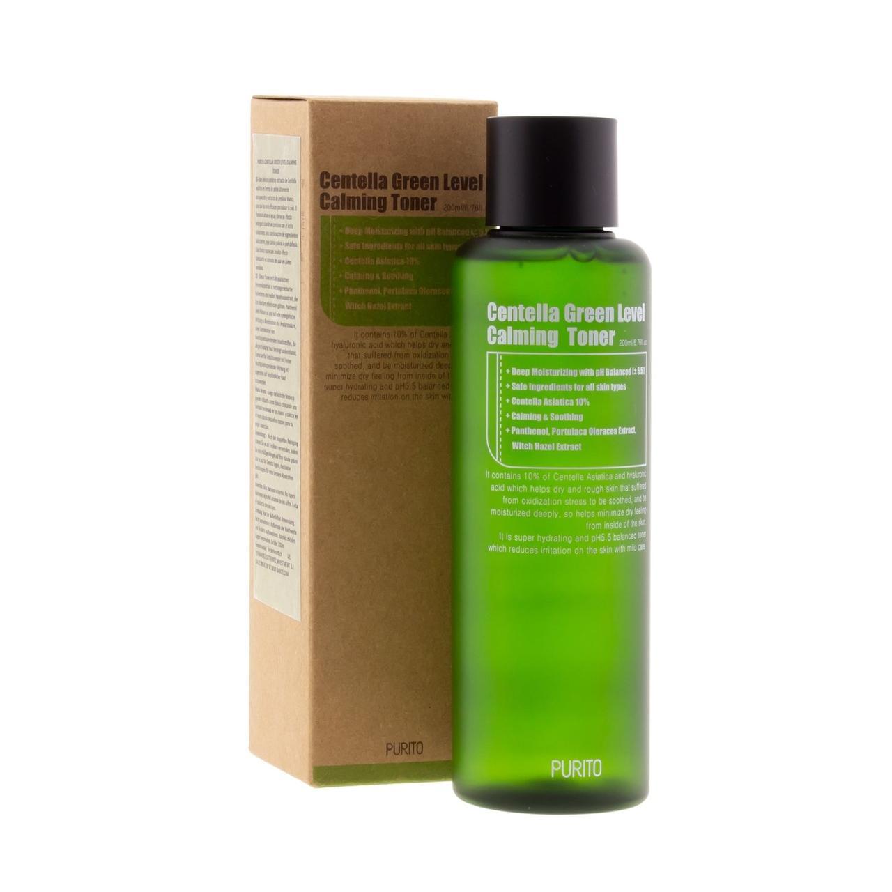 Заспокійливий тонер з екстрактом центели Purito Centella Green Level Calming Toner 200ml