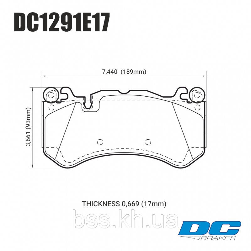 Колодки гальмівні передні DC1291E17 DC Brakes RT.2 AUDI RS6 MK3 4F; RS7 4GA, GL 63 AMG