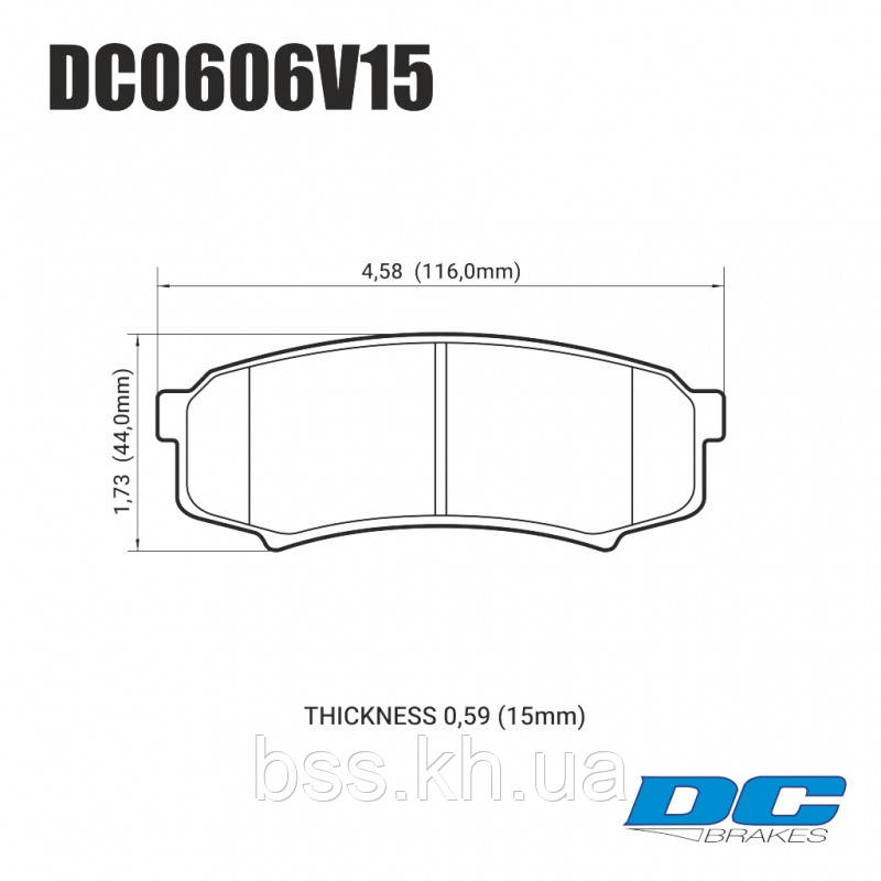 Колодки гальмівні задні DC0606V15 DC Brakes Street HD, LEXUS GX460, GX470; TOYOTA PRADO 150/120