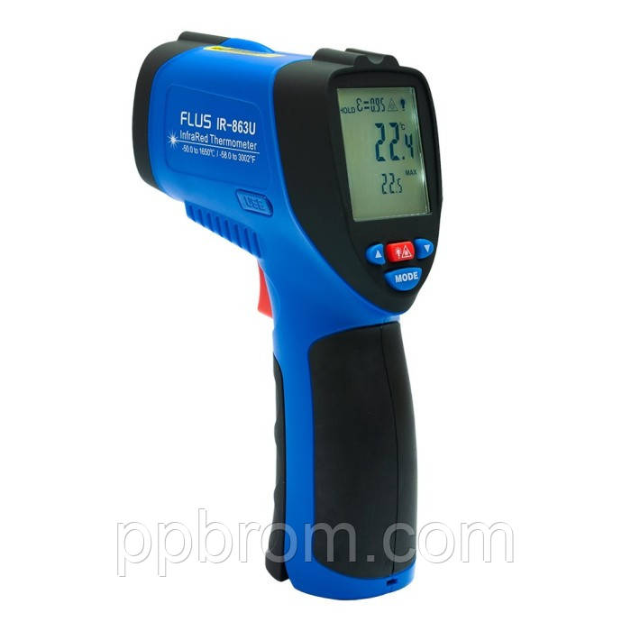 Пірометр-реєстратор Flus "IR-863U" (-50...1650°C, 50:1, 0.1-1)