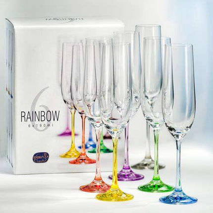 Набір келихів для вина Bohemia Rainbow, фото 1