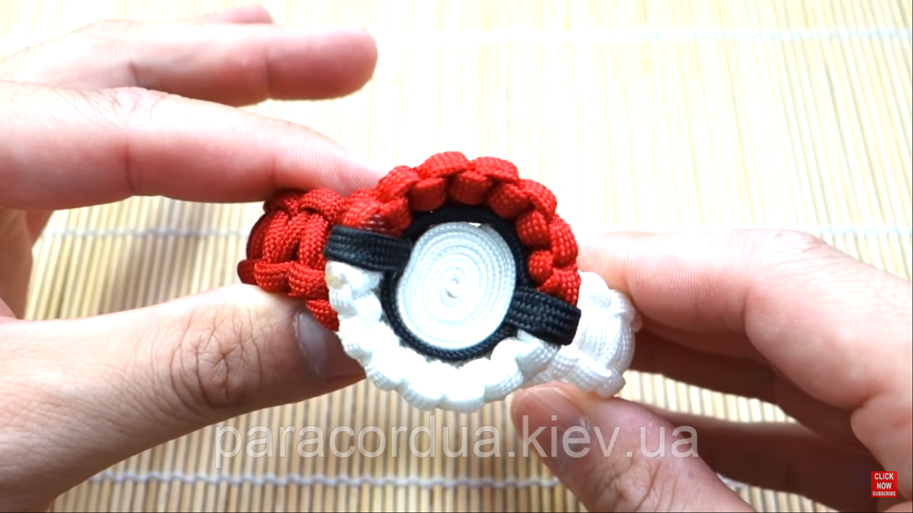 Браслет виживання з паракорда ,Pokemon Go! Pokeball