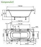 Ванна Ravak Campanula II 180x80, фото 3