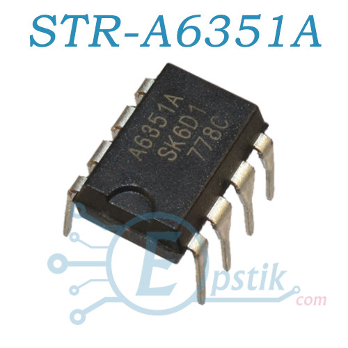 STR-A6351A, ШІМ контролер, 650В, DIP8
