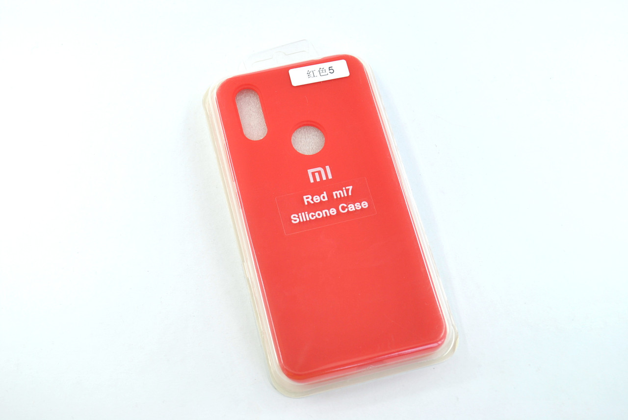Чохол для телефону Xiaomi Redmi 7 Silicon Original FULL №5 red (4you)