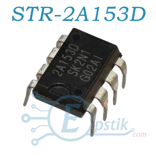 STR-2A153D, PWM контролер із вбудованим MOSFET транзистором, DIP8