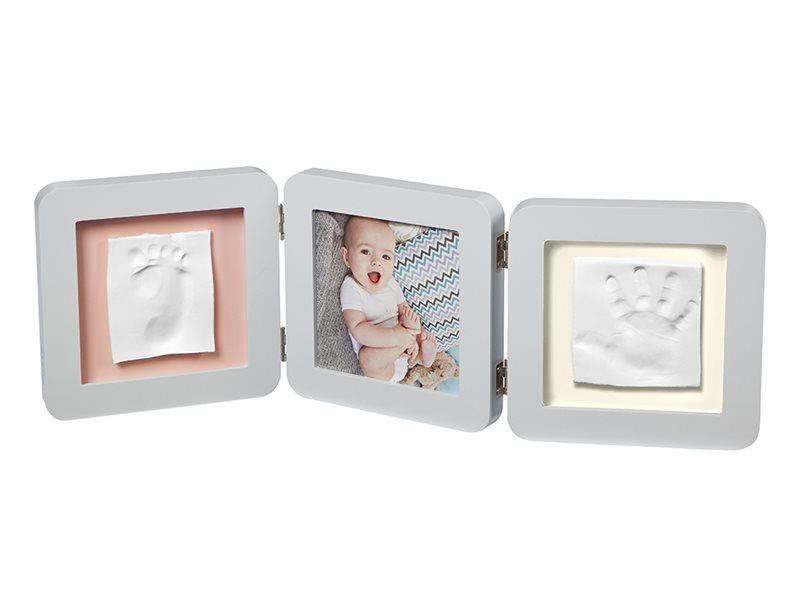 Baby Art - Рамочка Тройная Пастель с отпечатком ручки и ножки малыша и многоцветными подложками - фото 1 - id-p957073904