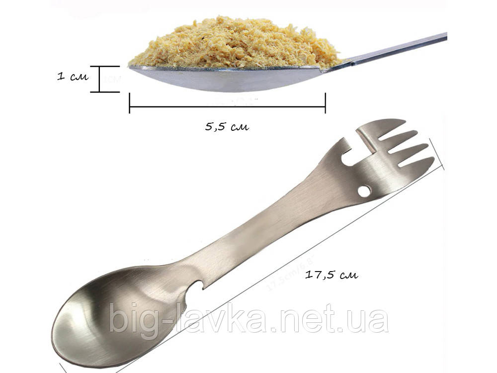 Ложка-вилка Balight для туризму для туризму 5 в 1, фото 1