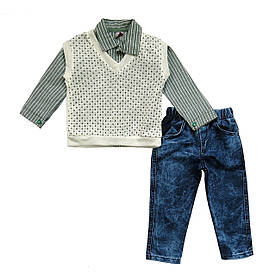 Костюм-трійка для хлопчика. 80, 98 см