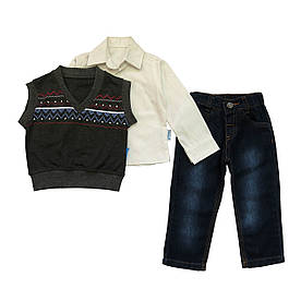 Костюм-трійка для хлопчика. 74, 86 см