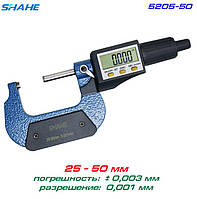 SHAHE 5205-50 цифровой микрометр 25-50 мм, разрешение: 0,001мм