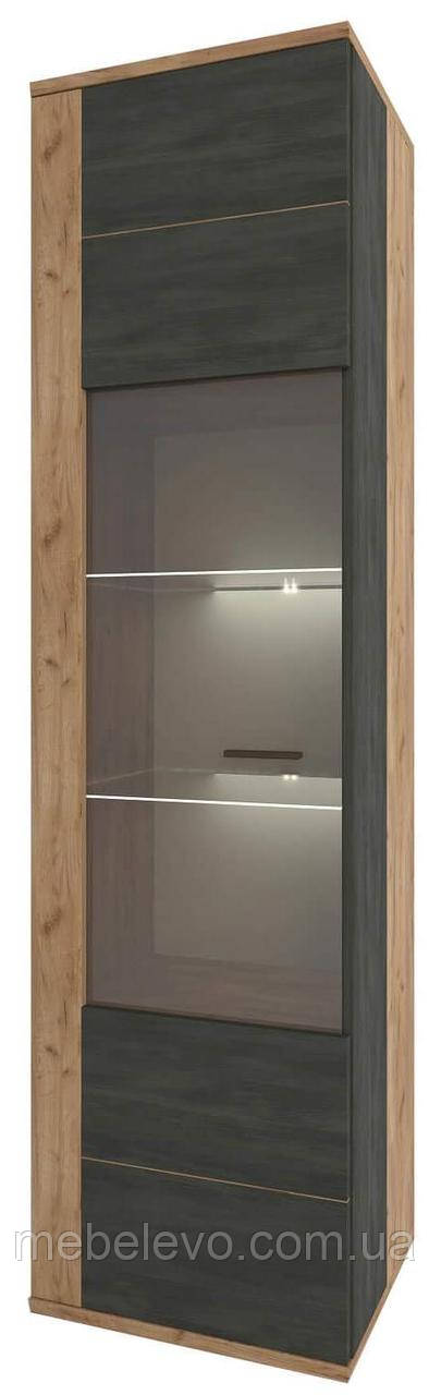 Вітрина Адель 1Д 1905х523х396мм дуб крафт табако + північне дерево Сокме