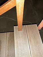 Монтаж террасной доски WOODMART Premium на металлический каркас лестницы
