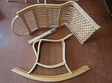 Крісло гойдалка (розкладне) плетене з лози доросле, фото 3