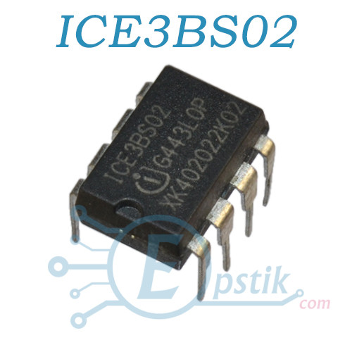 ICE3BS02, Off-Line SMPS контролер живлення, 67kHz, DIP8