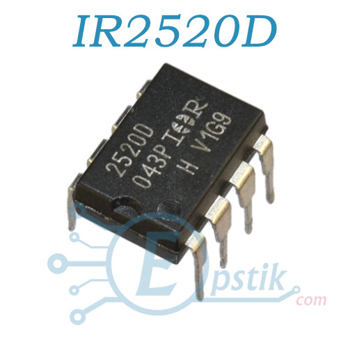 IR2520D, напівмостовий драйвер, DIP8