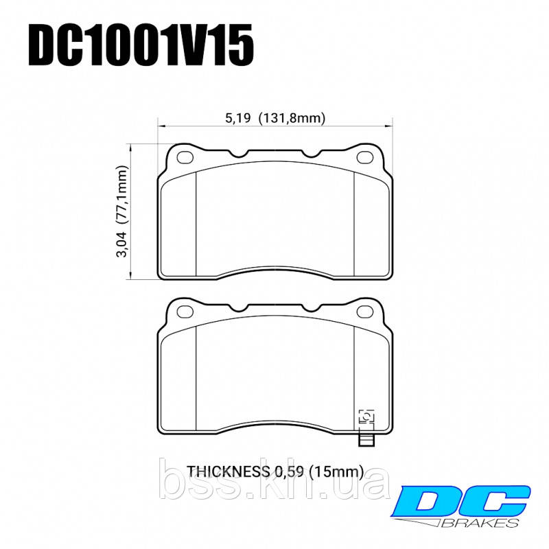 Колодки гальмівні передні DC1001V15 DC brakes Street STR.S, MMC LANCER EVO V-X; SUBARU WRX STI