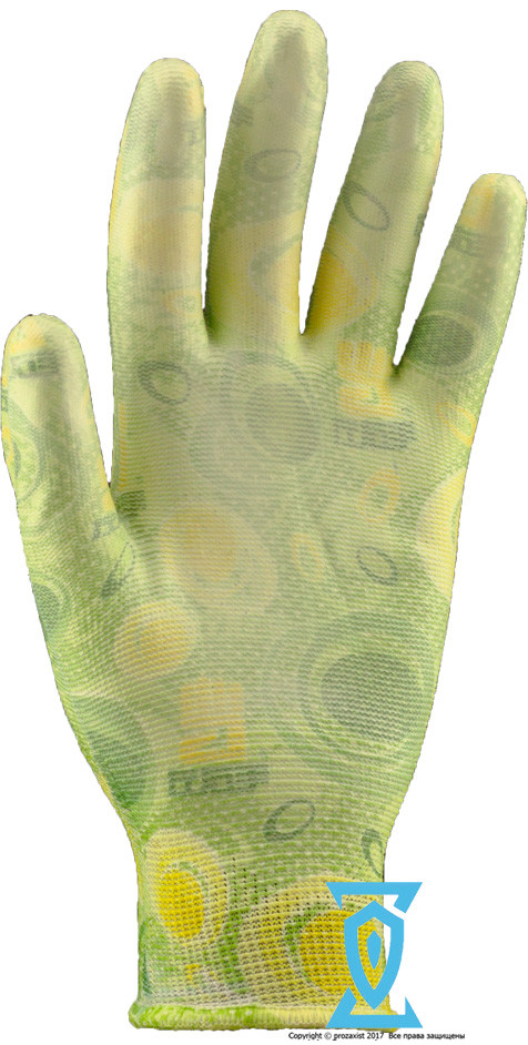 Садові рукавички з поліуретановим покриття квітка (Китай)