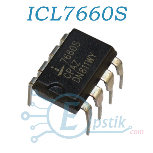 ICL7660S, DC/DC інвертуючий перетворювач, DIP8