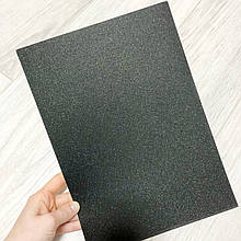 Дизайнерський папір чорний глітер  а4