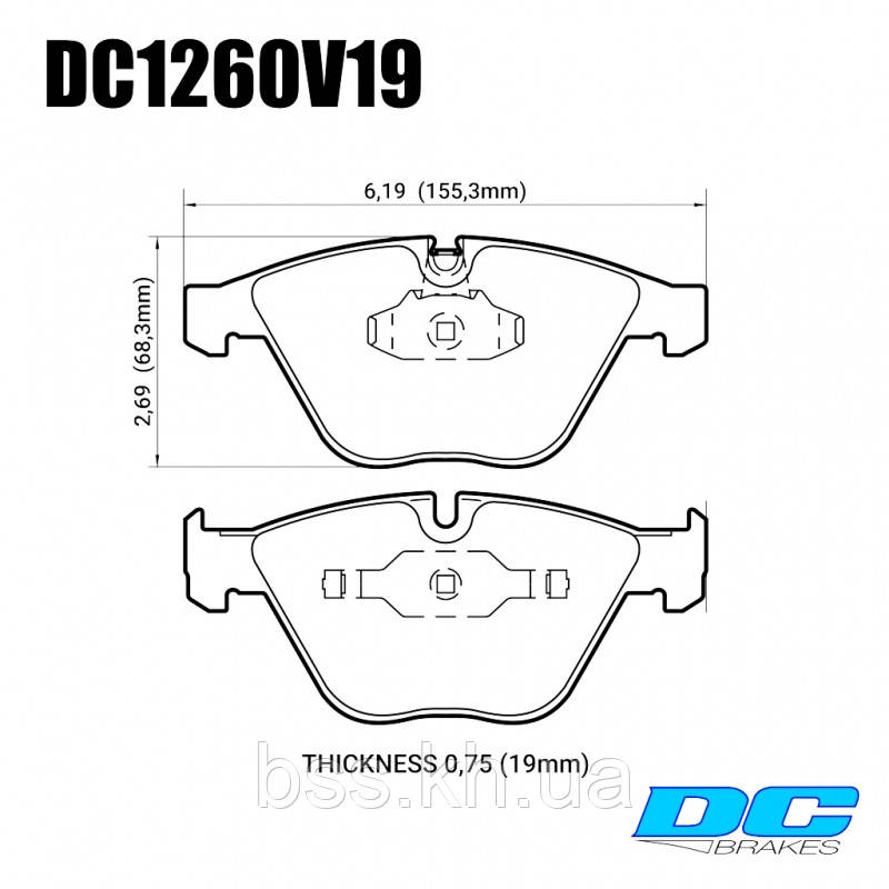 Колодки гальмівні передні DC1260V19 DC brakes Street STR.S; BMW E90,91,92, 335i, M3 E90, E60, E63