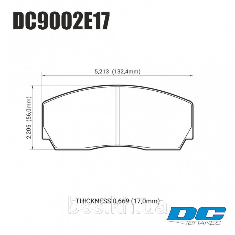 Колодки гальмівні DC9002E17 DC Brakes RT.2 Proma 4 поршн. ТМ2.334, ТМ2.332, AP Racing, Rotora