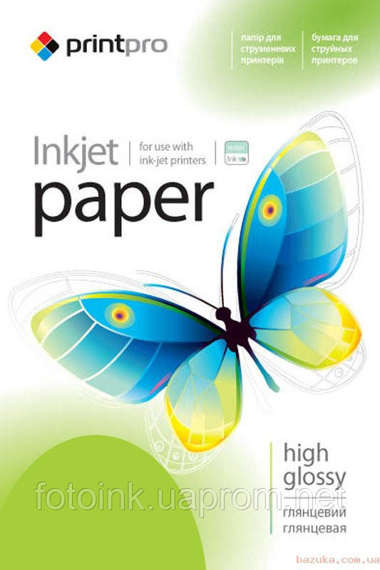 Фотопапір PrintPro глянець 230 г/м, A4, 100 л PG230-100