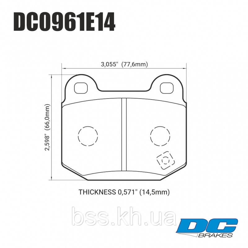 Колодки гальмівні задні DC0961E14 DC Brakes RT.2 MMC Lancer Evo V-IX / SUBARU WRX Sti