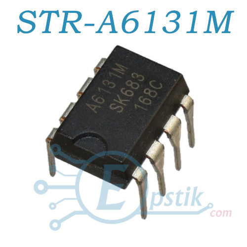 STR-A6131M, PRC контролер живлення з вбудованим транзистором, 500 В, 15 Вт, DIP8, фото 1