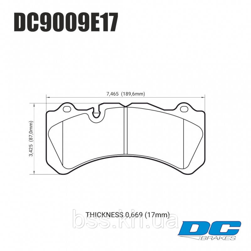 Колодки гальмівні DC9009E17 DC Brakes RT.2 Brembo 6 поршнів тип J, N / PORSCHE 911 (997)