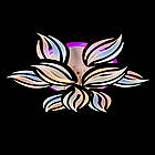 Світлодіодна люстра 180 Вт з підсвічуванням основи та пультом д/к колір каркасу чорний D-9103/6+3 BK LED 3color dimmer, фото 4