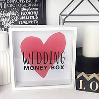 Деревянная копилка для денег Wedding money-box