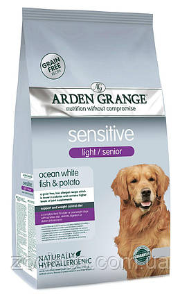 Корм Arden Grange для літніх собак з рибою | Arden Grange Sensitive Light Senior 2 кг, фото 1