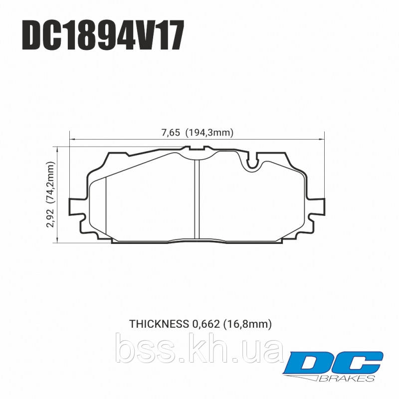 Колодки гальмівні передні DC1894V17 DC brakes Street STR.S, A4 B9; A5 F53; Q5 FYB; Q7 4MB; Akebono;