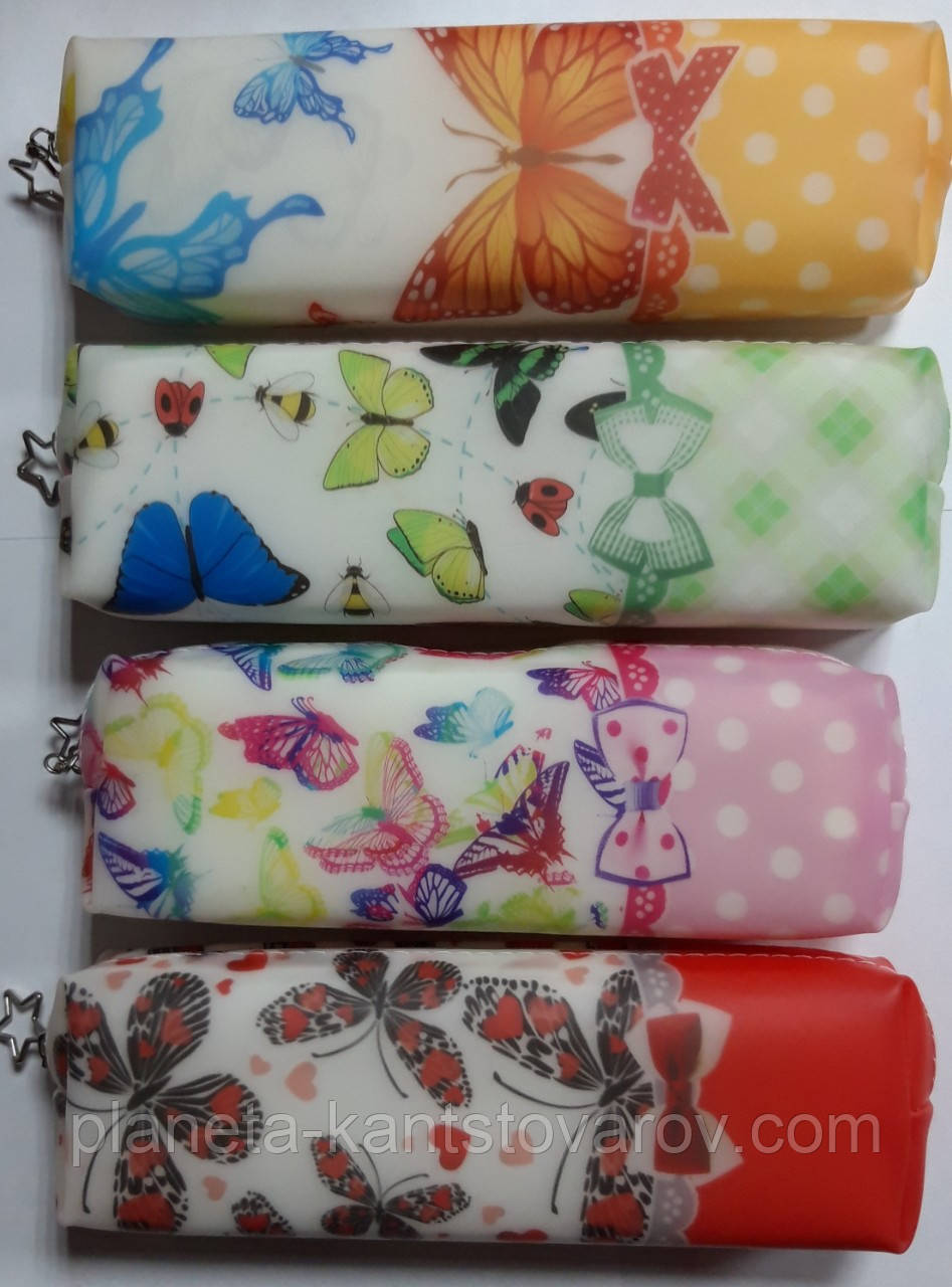 Пенал сумочка, силіконовий , 1 відділення 1239 (19*5,5*4см)