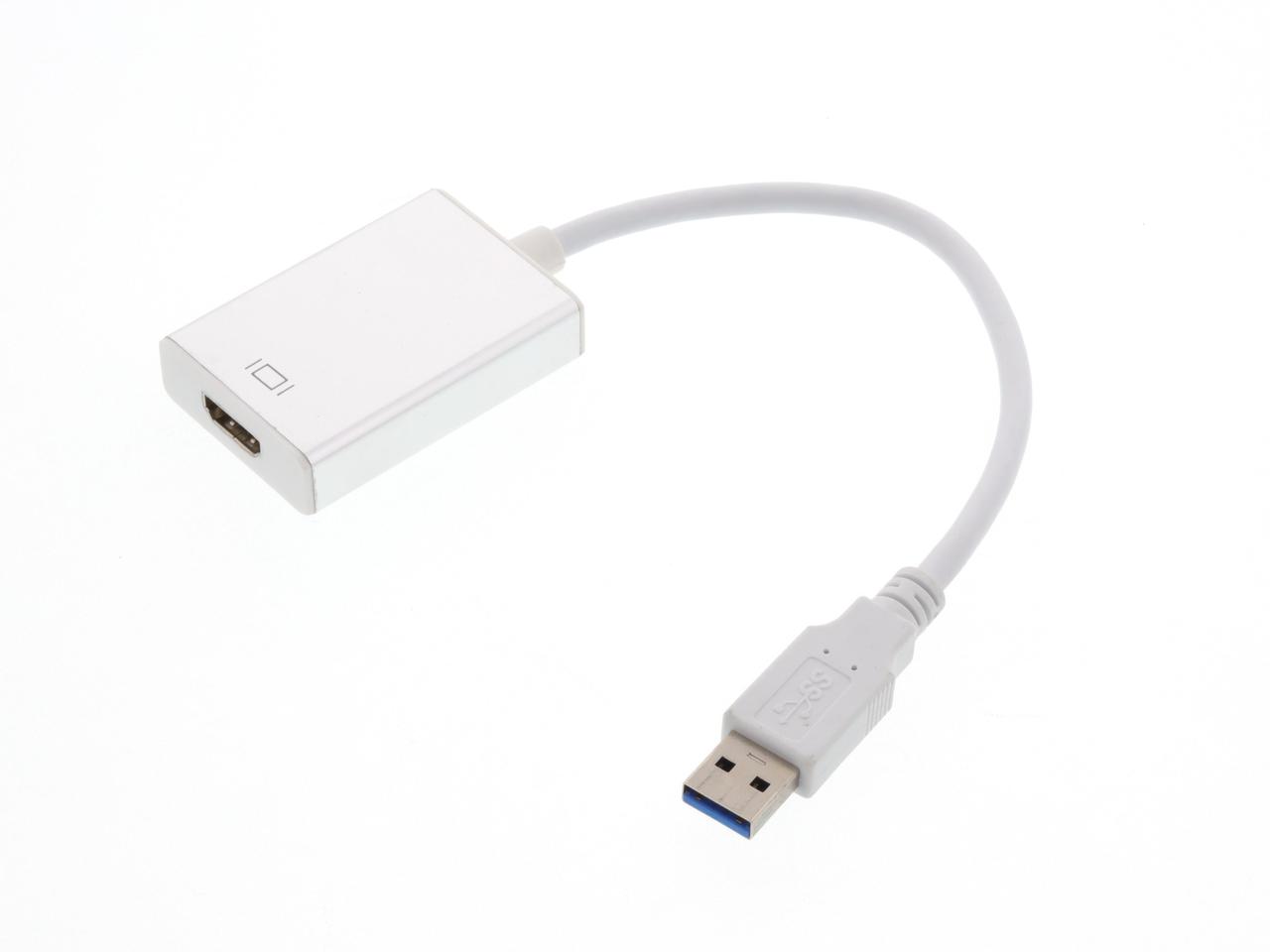Перехідник-конвертер USB 3.0 – HDMI, TRY Plug, срібло
