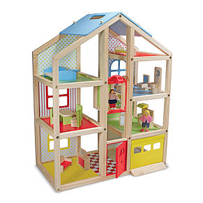 Ляльковий будиночок із підіймачем і меблями ТМ Melissa&Doug, фото 4