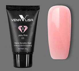 Акрил-гель VENALISA №03 UV/LED 45 г, jelly pink