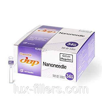 Нано голка для мезотерапії JBP Nanoneedle 34G — 4 mm 1 шт.