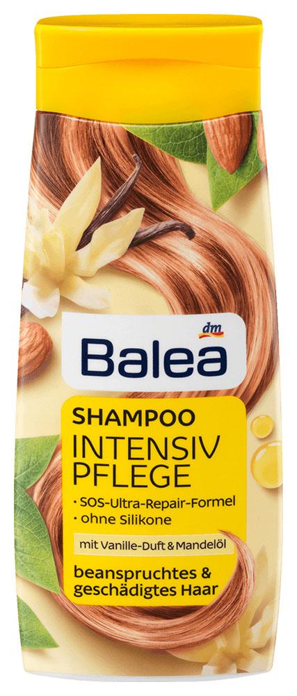 Шампунь Balea Intensiv pflege з ароматом ванілі та мигдальною олією для пошкодженого волосся 300 мл