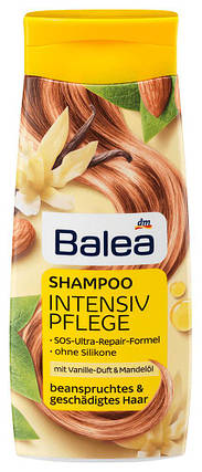 Шампунь Balea Intensiv pflege з ароматом ванілі та мигдальною олією для пошкодженого волосся 300 мл, фото 2