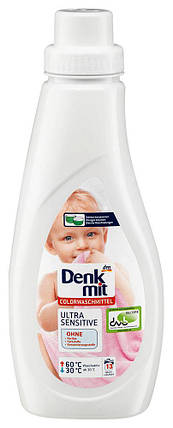 Пральний гель Denkmit Ultra Sensitive для кольорової дитячої білизни 750 мл 13 прань, фото 1