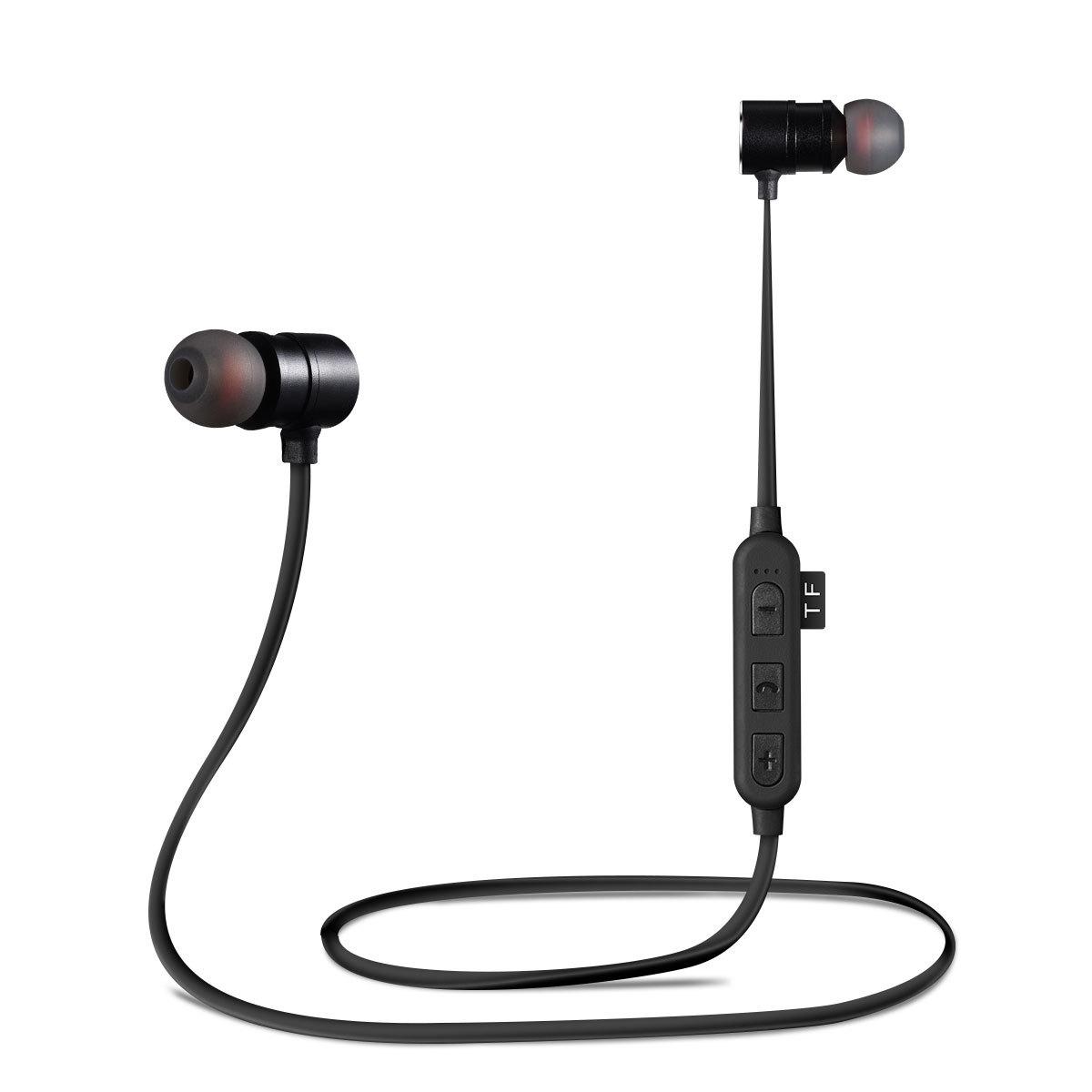 Бездротові спортивні Bluetooth 4.2 навушники-гарнітура Wireless XT-5 для бігу, фітнесу, спорту чорні